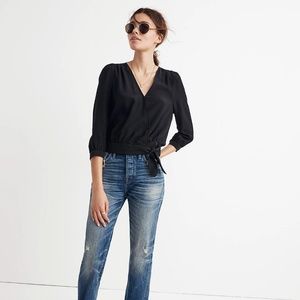 BNWT silk cropped blouse